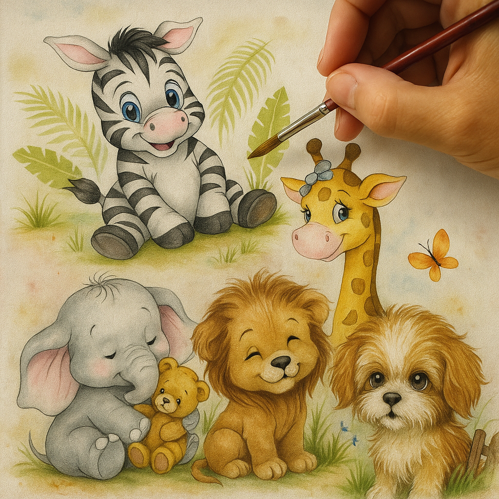 Curso Pintura em Fralda Tema Infantil